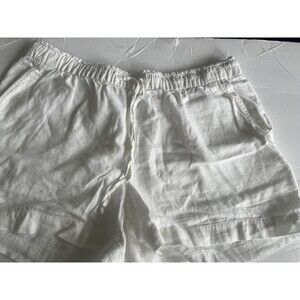 Old Navy The Diva Stretch Women's White Denim Shorts 5-Pocket Size L